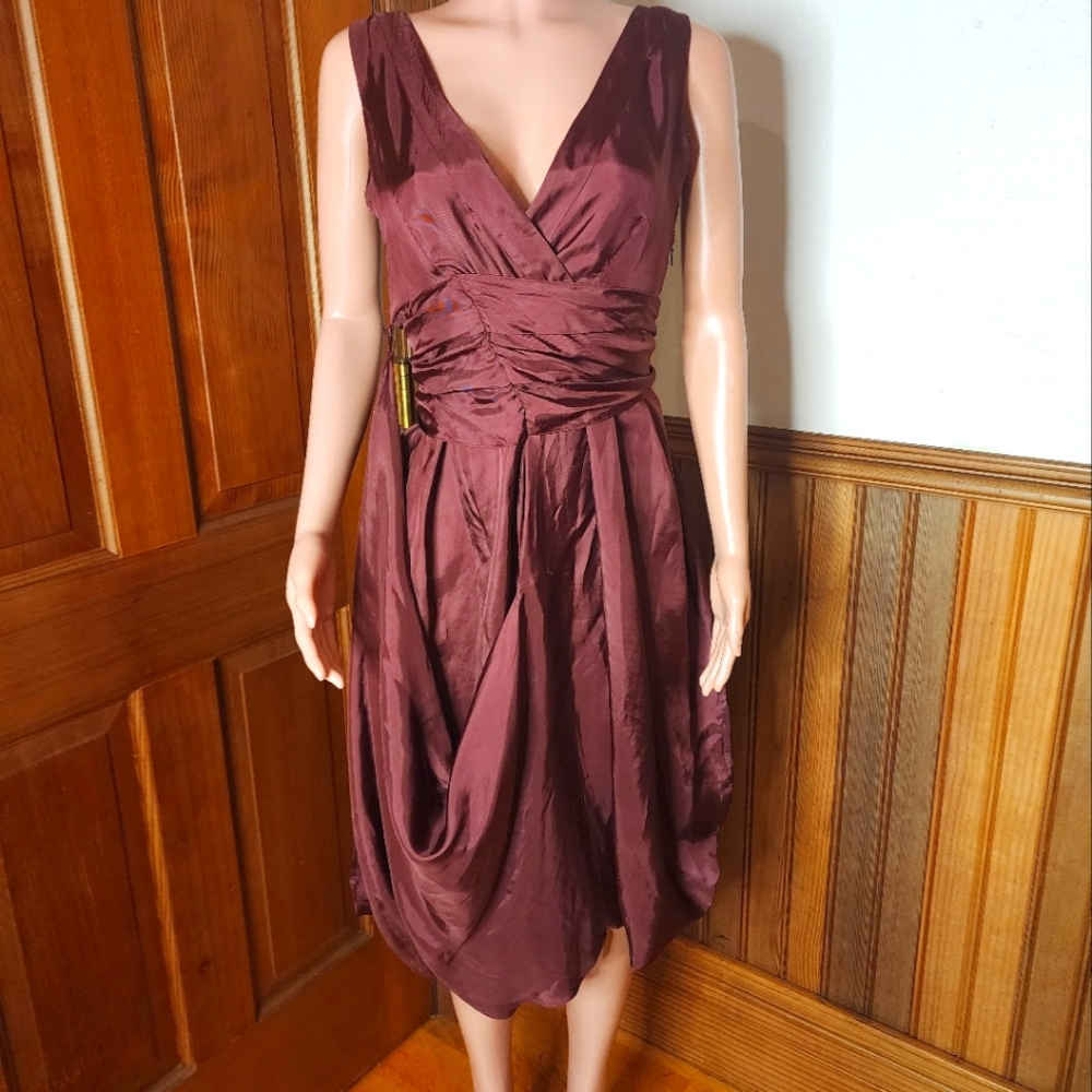 Antonio Marras Burgundy Midi Dress Size 42